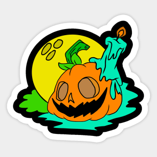 Halloween pictures on t-shirt for kids pumpkin Sticker